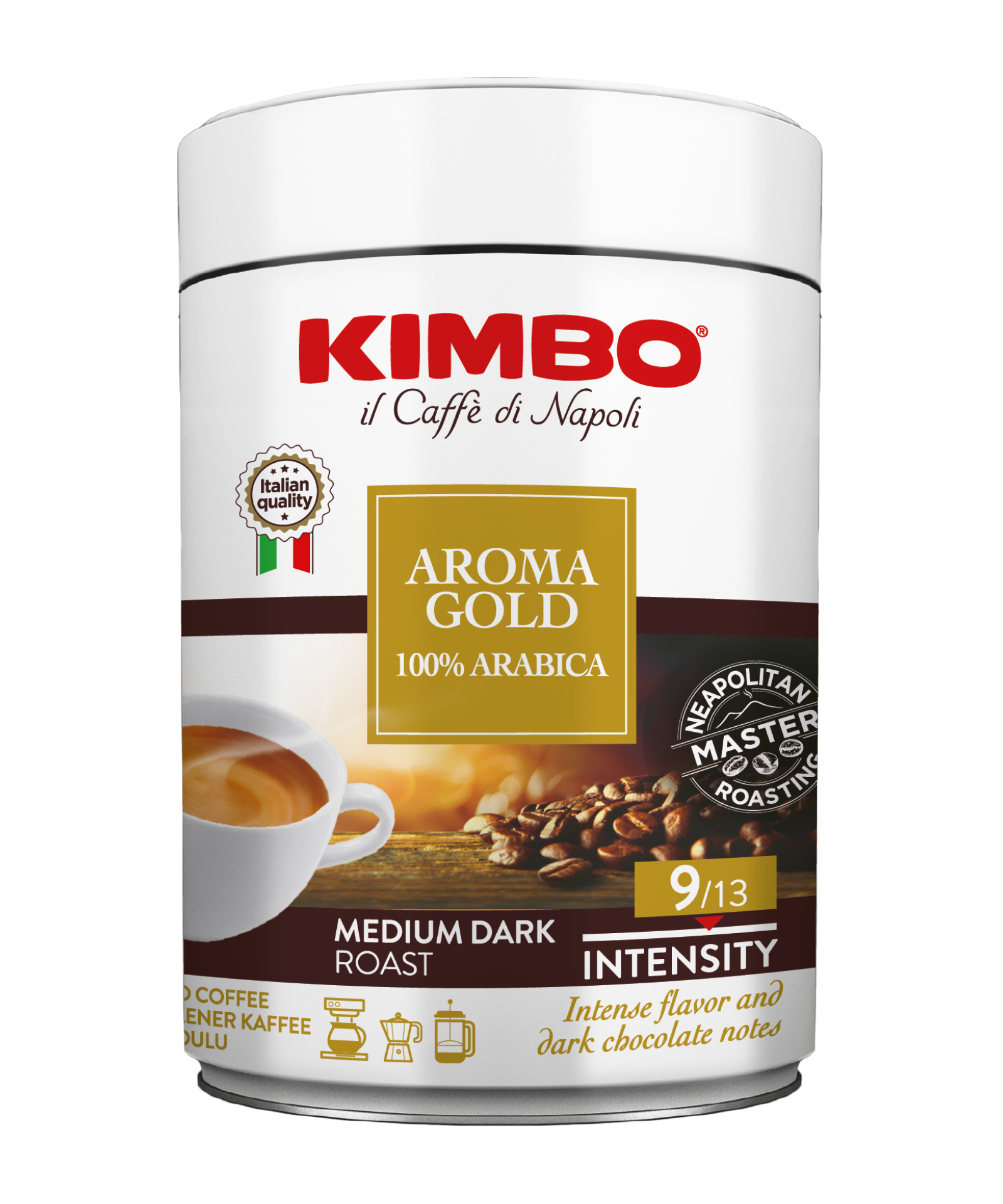 kimbo-aroma-gold-100procent-arabica-250g-tin